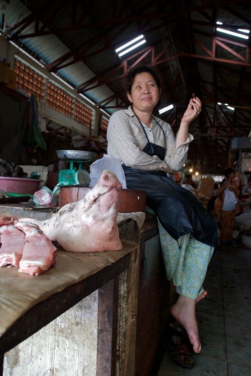 Sur le marché de Kompong Thom