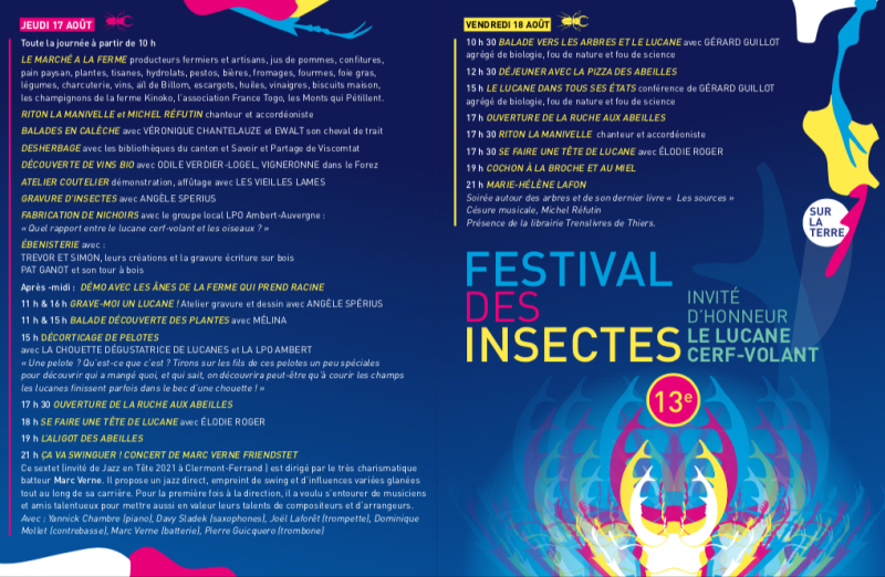 13ème festival des insectes  programme 2023  2ème page 