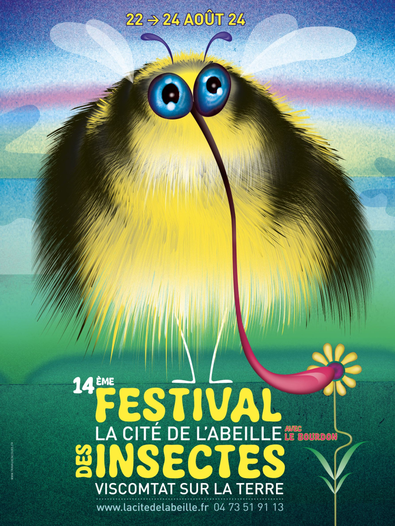 Festival des insectes  2024  le bourdon  affiche