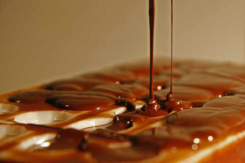 Les chocolats au miel " nid d'abeille".